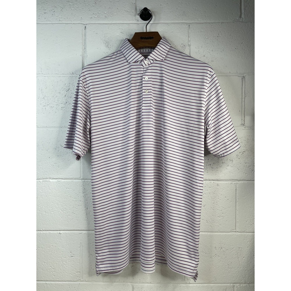 Holderness & Bourne Perkins Shirt Men's XL Purple Striped Golf Polo